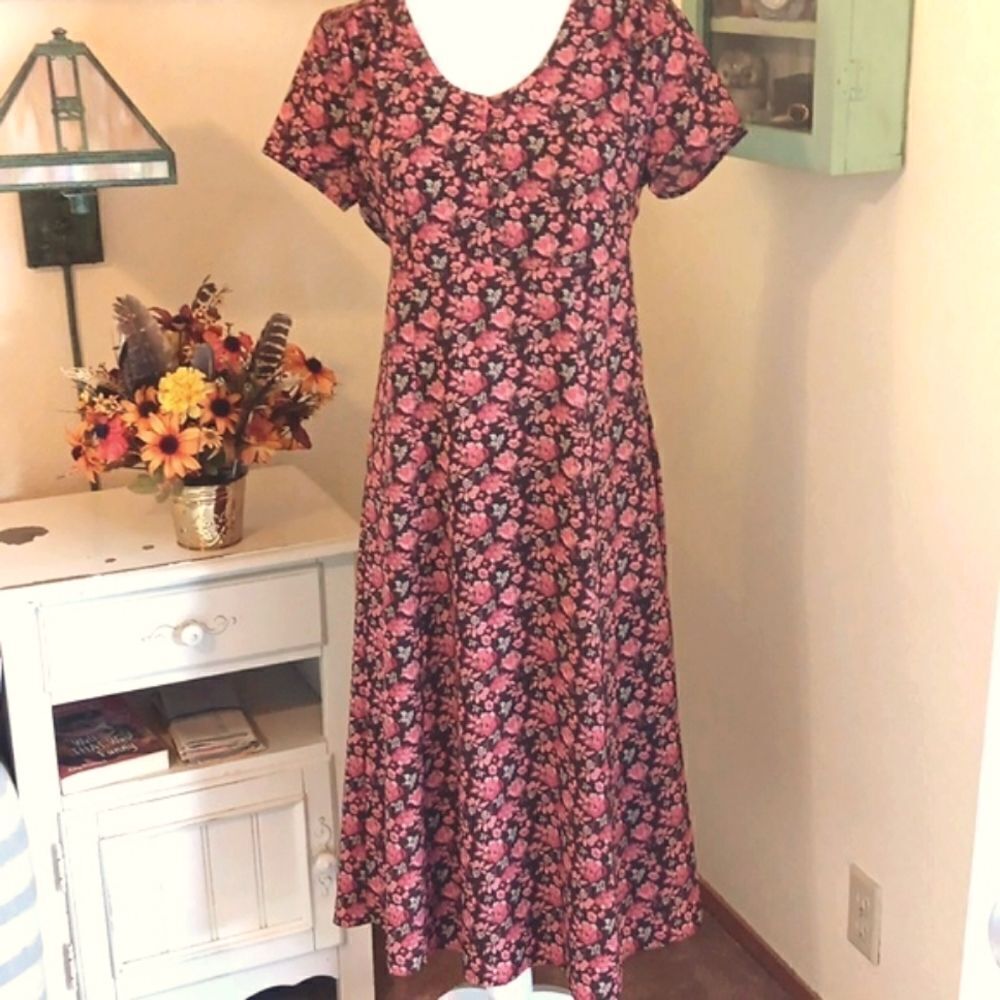 Croft and Barrow FloralâMidiâDress